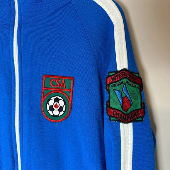 Vintage 1980s Canada Soccer Zip-up Track Sweatshirt Size XL - Picture 4 of 4